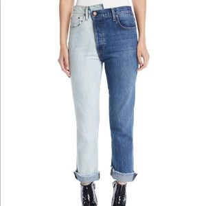 AMAZING TWO TONE HIGH RISE JEAN